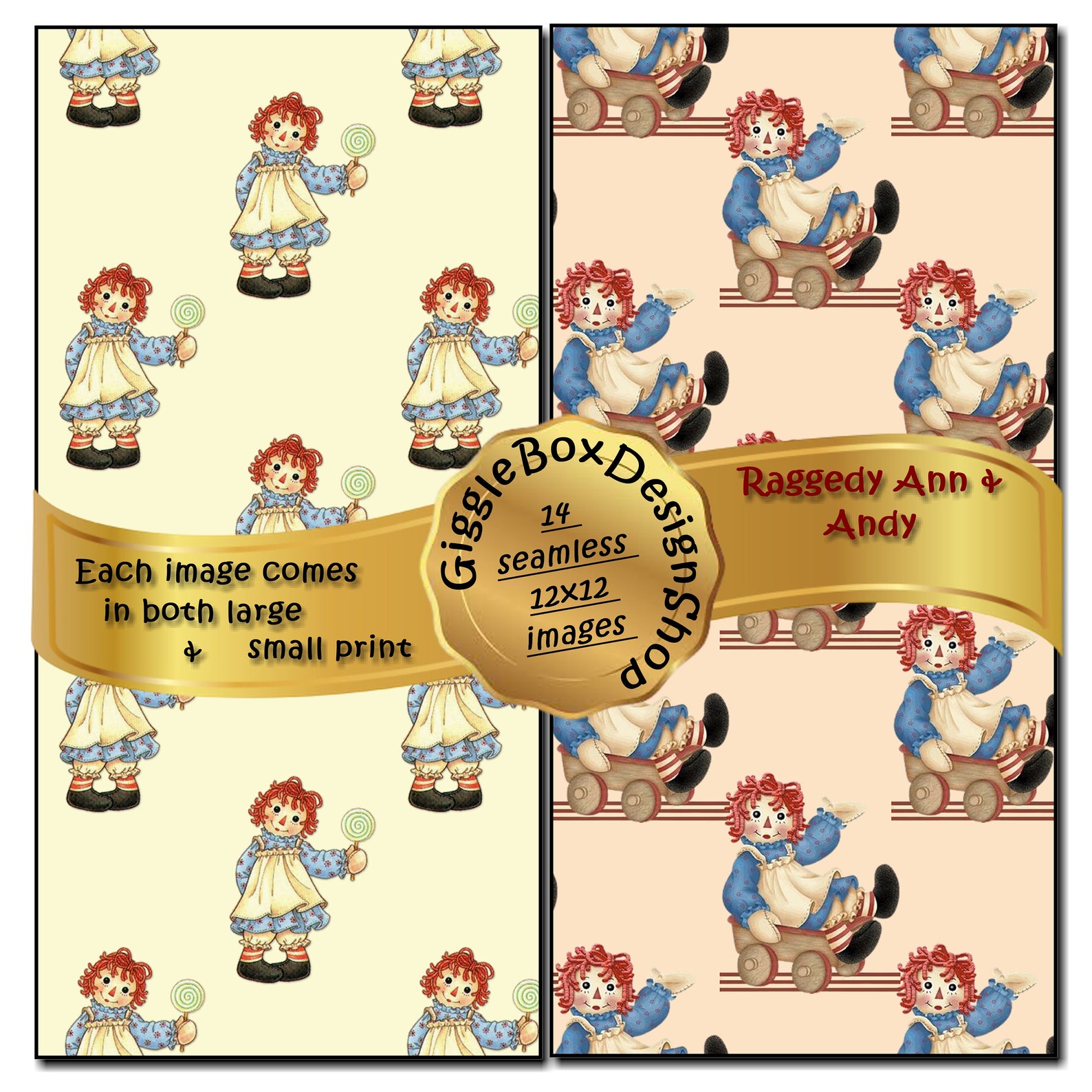 Raggedy Ann Party Printable Stationary Card Making Digital - Etsy