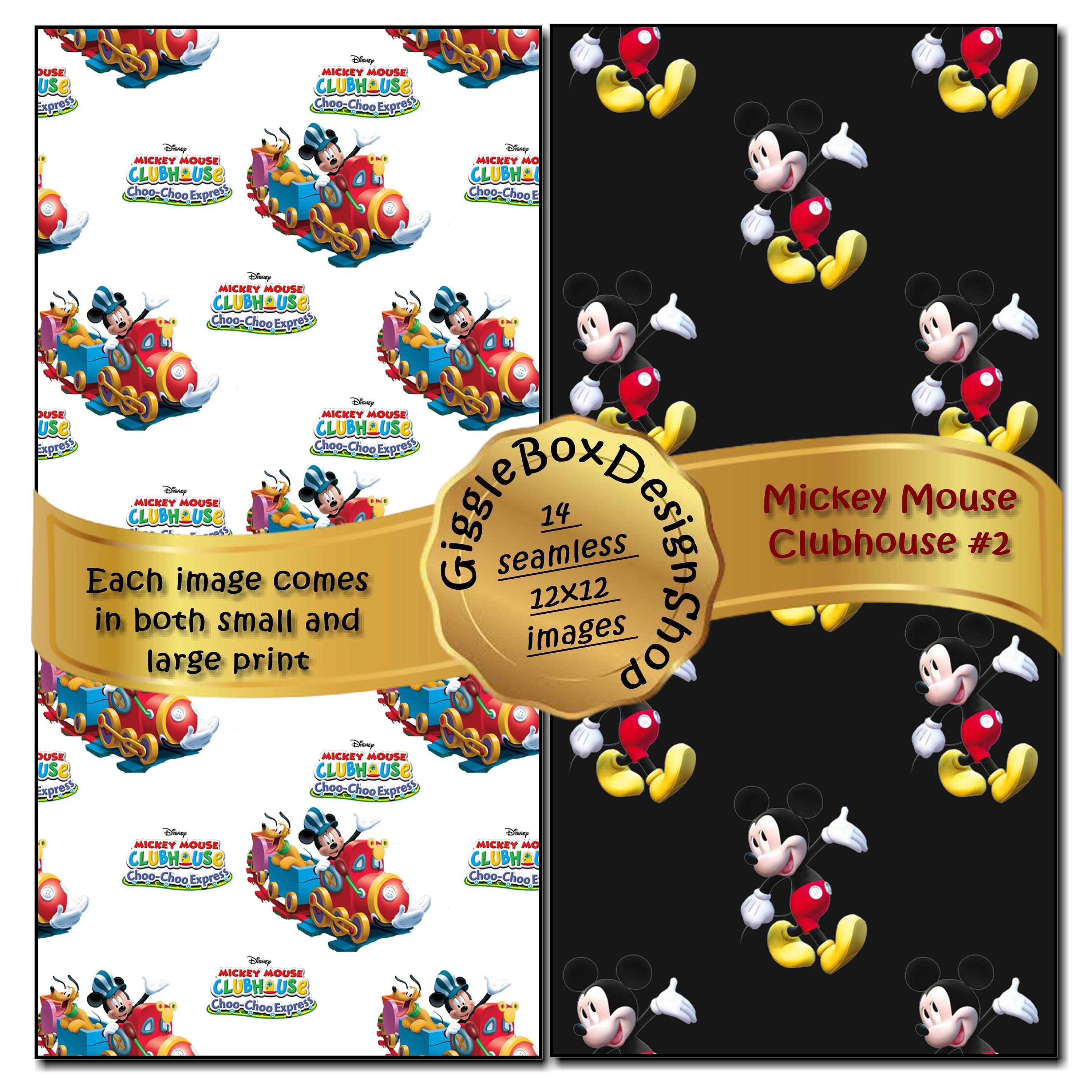 Mickey Mouse Clubhouse Seamless Party Printable Stationary - Etsy