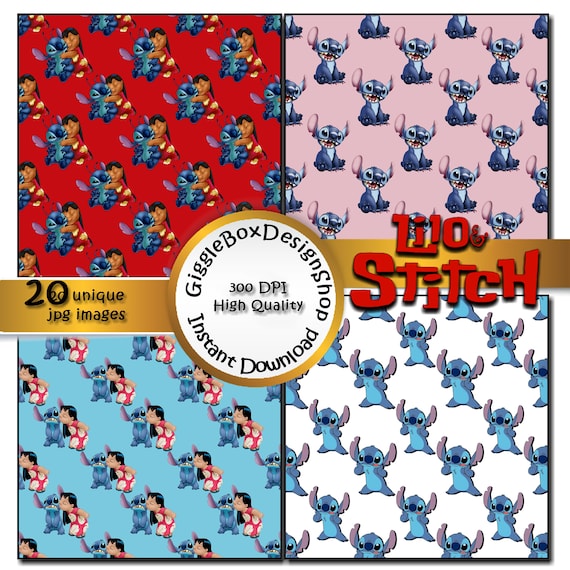 Lilo & Stich, Stitch Pattern Wrapping Paper