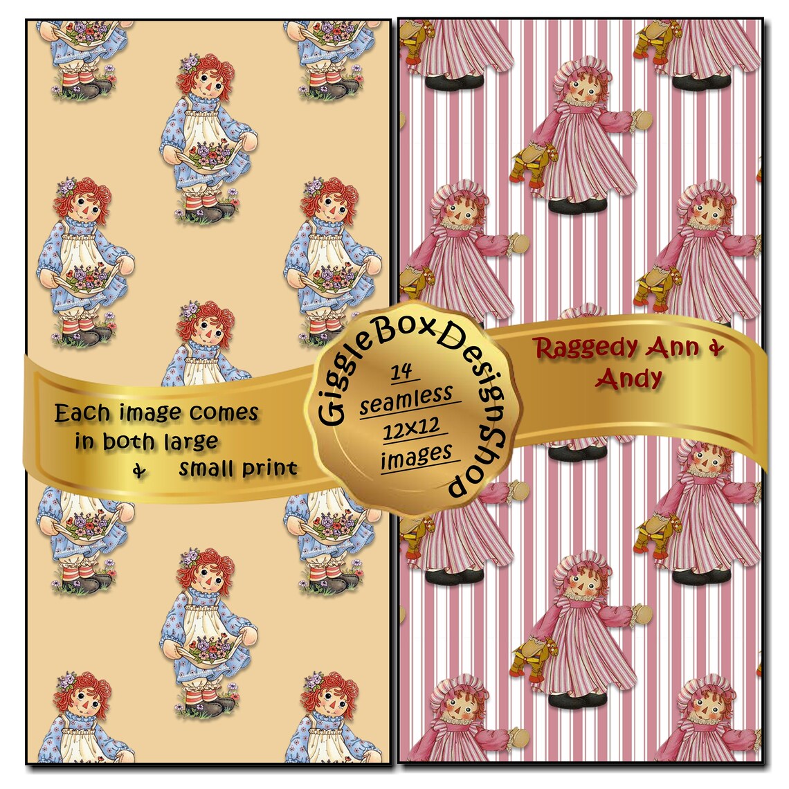 Raggedy Ann Party Printable Stationary Card Making Digital - Etsy