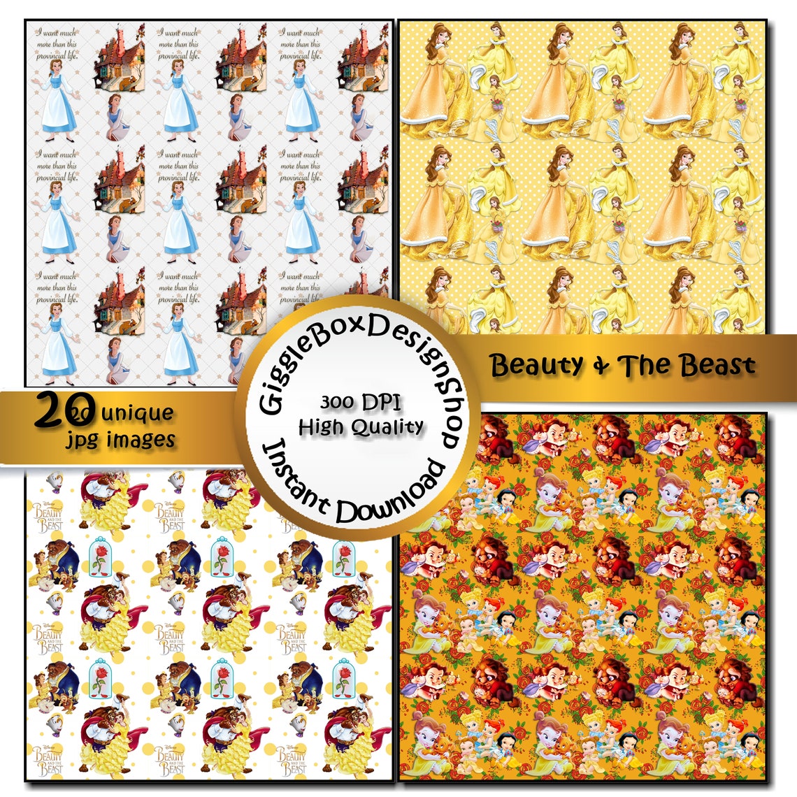 Beauty and the Beast Party Printable Card Makingcardstock - Etsy Australia