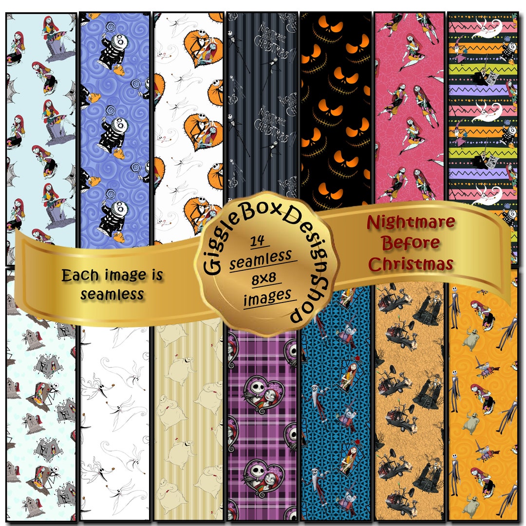 The Nightmare Before Christmas Seamless Digital Paper Pack - Etsy Australia