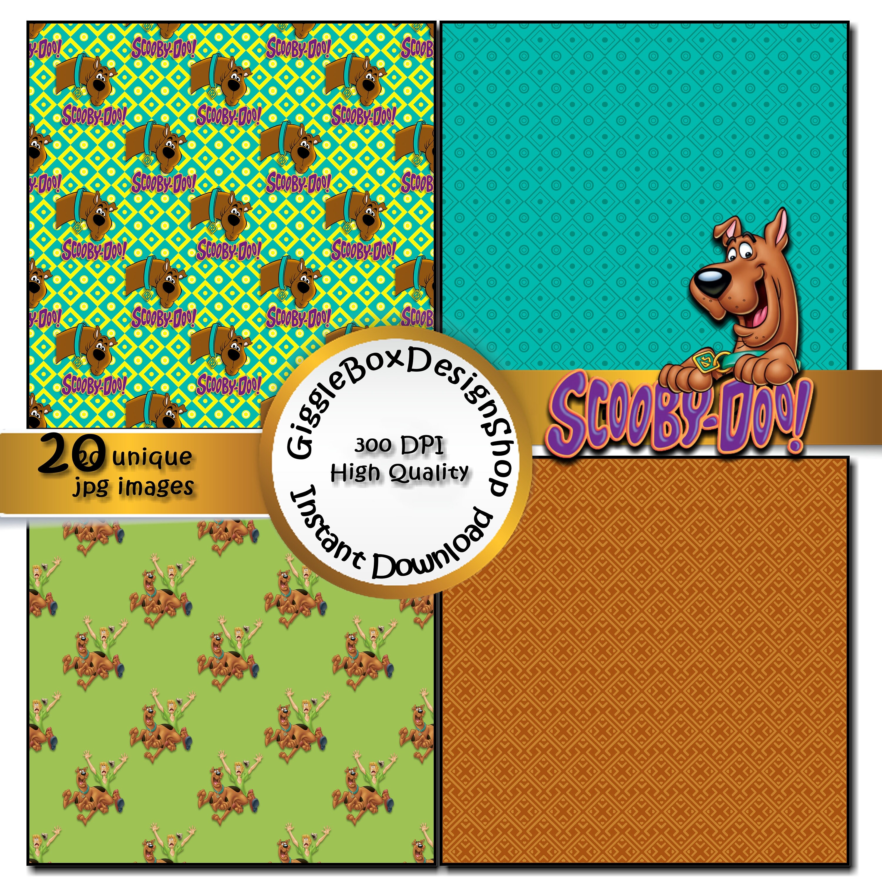 Scooby-Doo Party Printable Stationary card making digital | Etsy