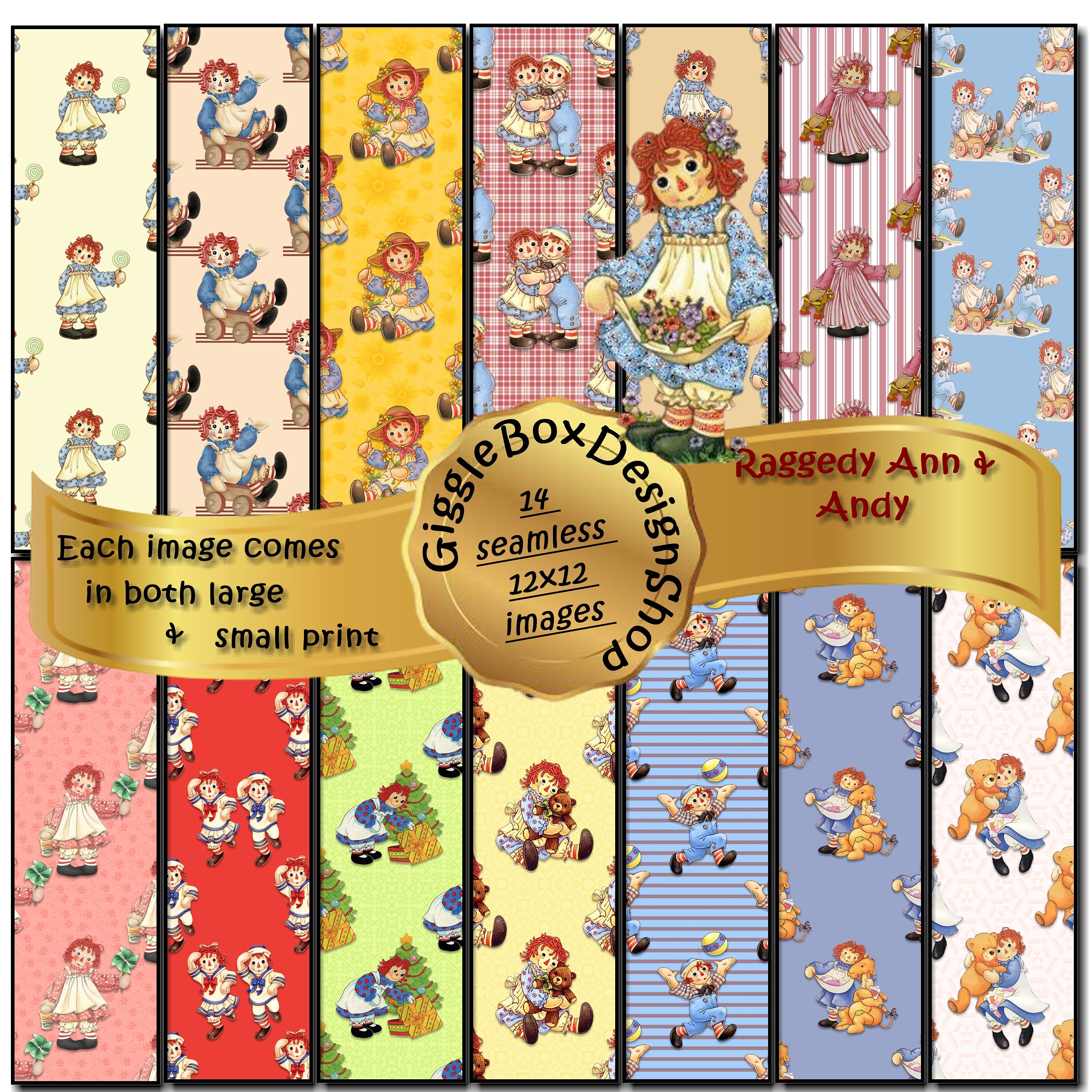 Raggedy Ann Party Printable Stationary Card Making Digital - Etsy