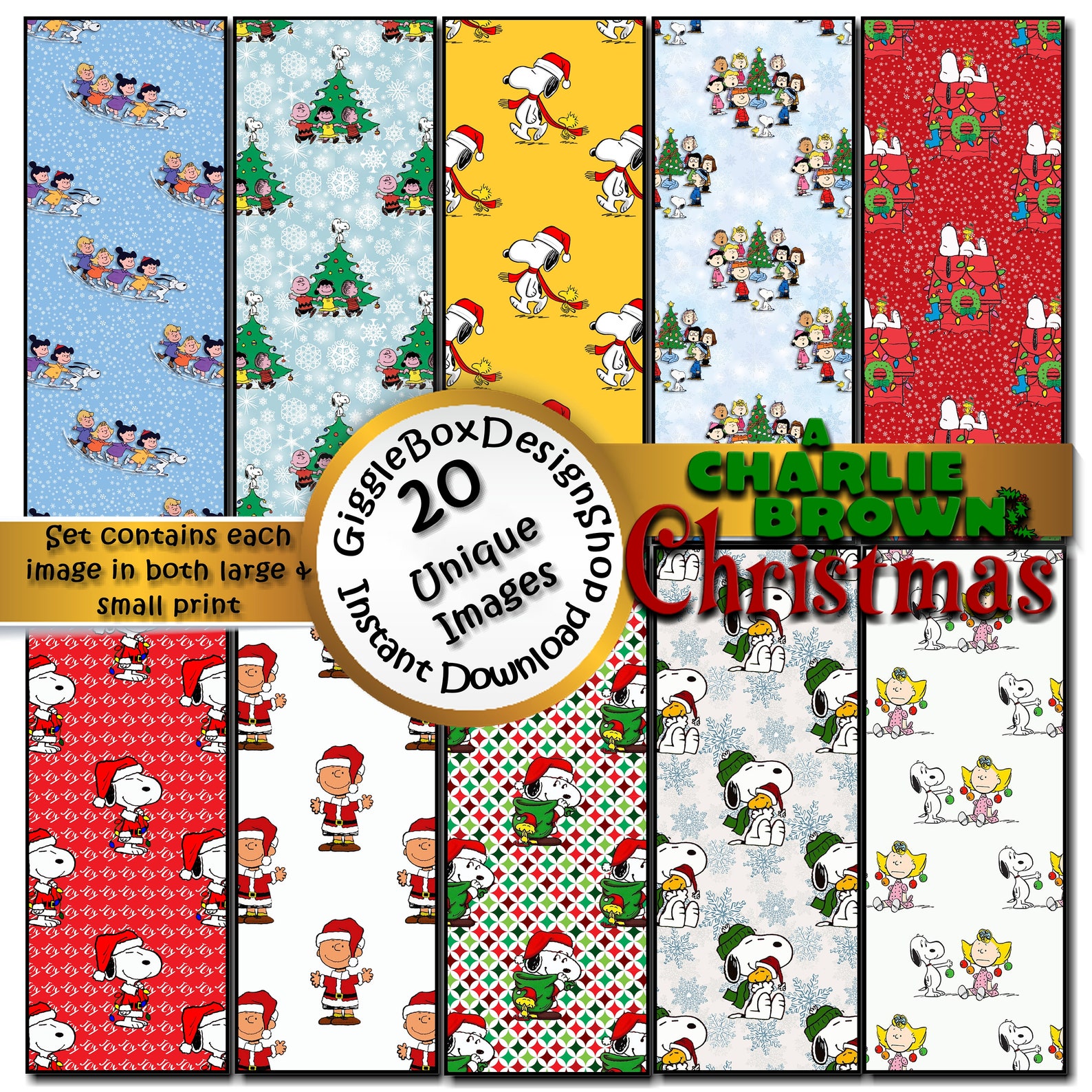 A Charlie Brown Christmas Seamless Party Printable - Etsy