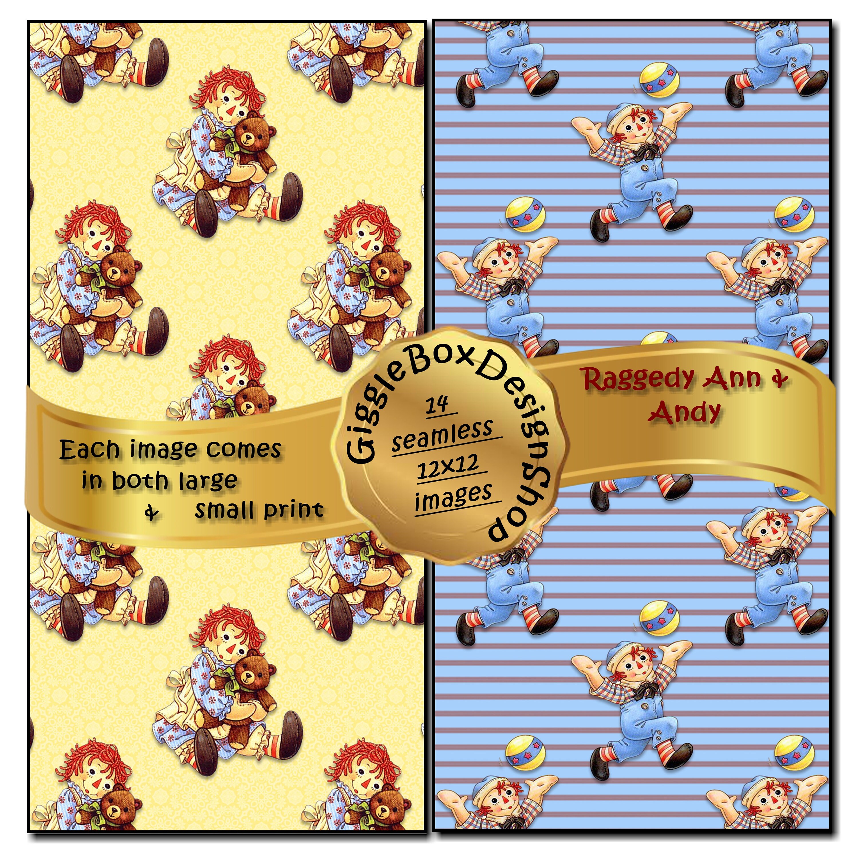 Raggedy Ann Party Printable Stationary Card Making Digital - Etsy
