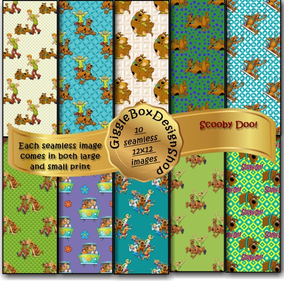 Scooby-doo Party Printable, Stationary, Card Making, Digital Paper, Scrapbook  Paper, 12x12 Paper, Giggleboxdesignshop, Scooby, Scooby Doo 