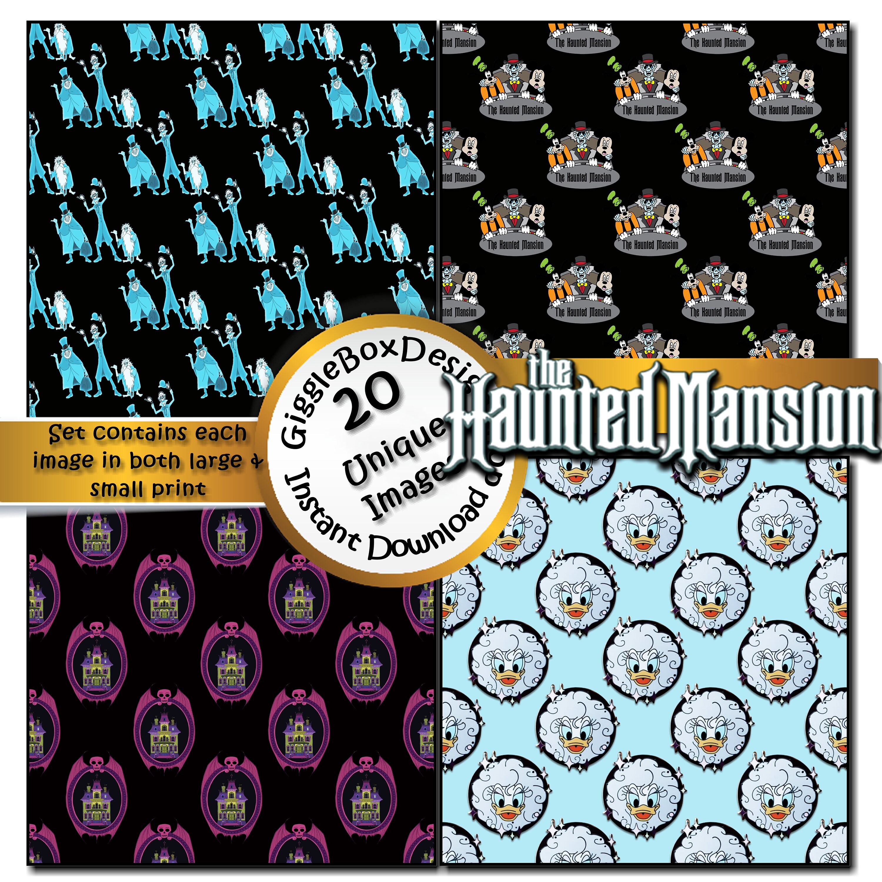 The Haunted Mansion Seamless Party Printable Stationary - Etsy