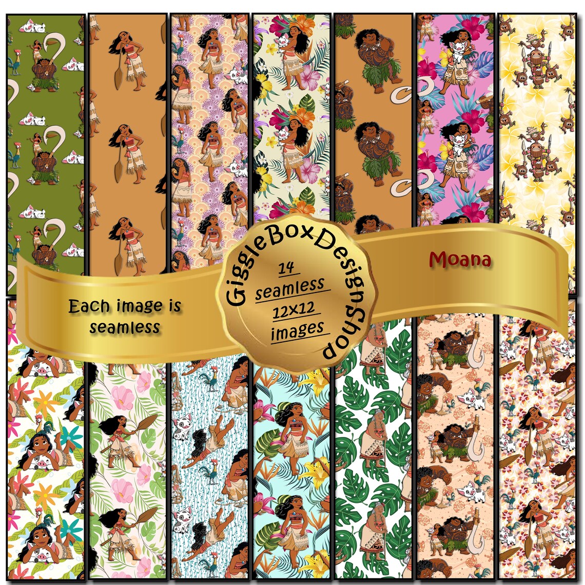 Moana Party Printable Moana Digital Paper Digital Paper - Etsy