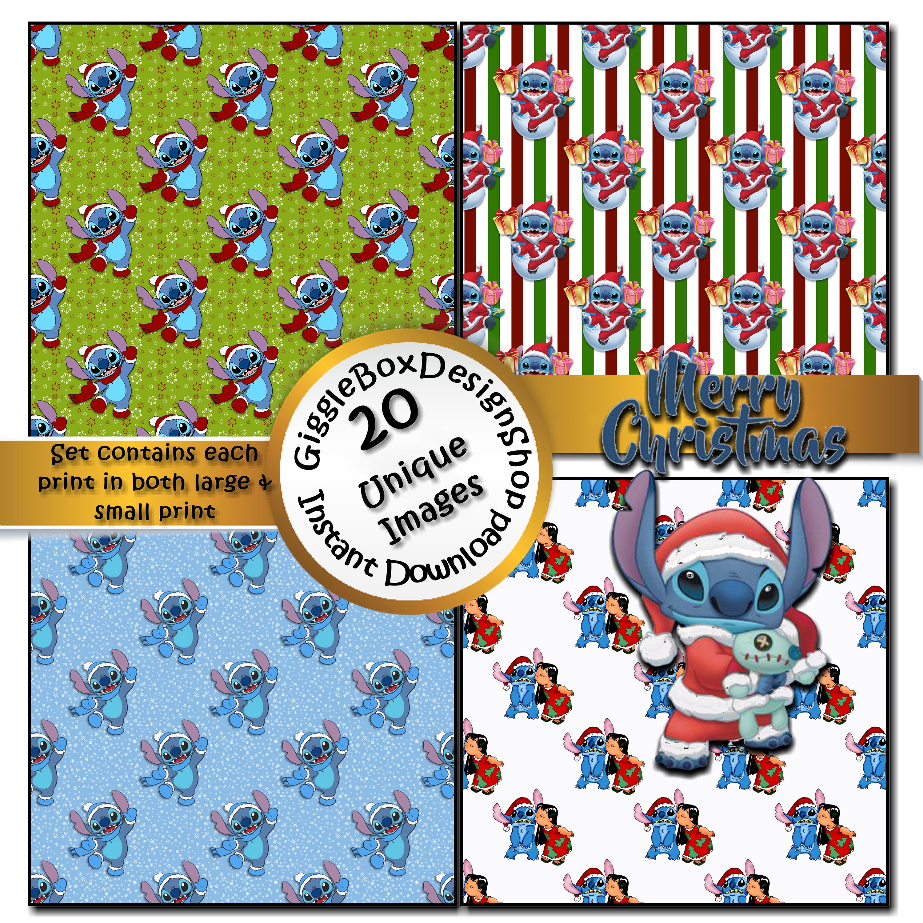 Stitch Wrapping Paper Sheets Disney Lilo and Stitch Birthday Party Gift Wrap  Christmas Gift sold by Hybrid Sweep, SKU 40409615