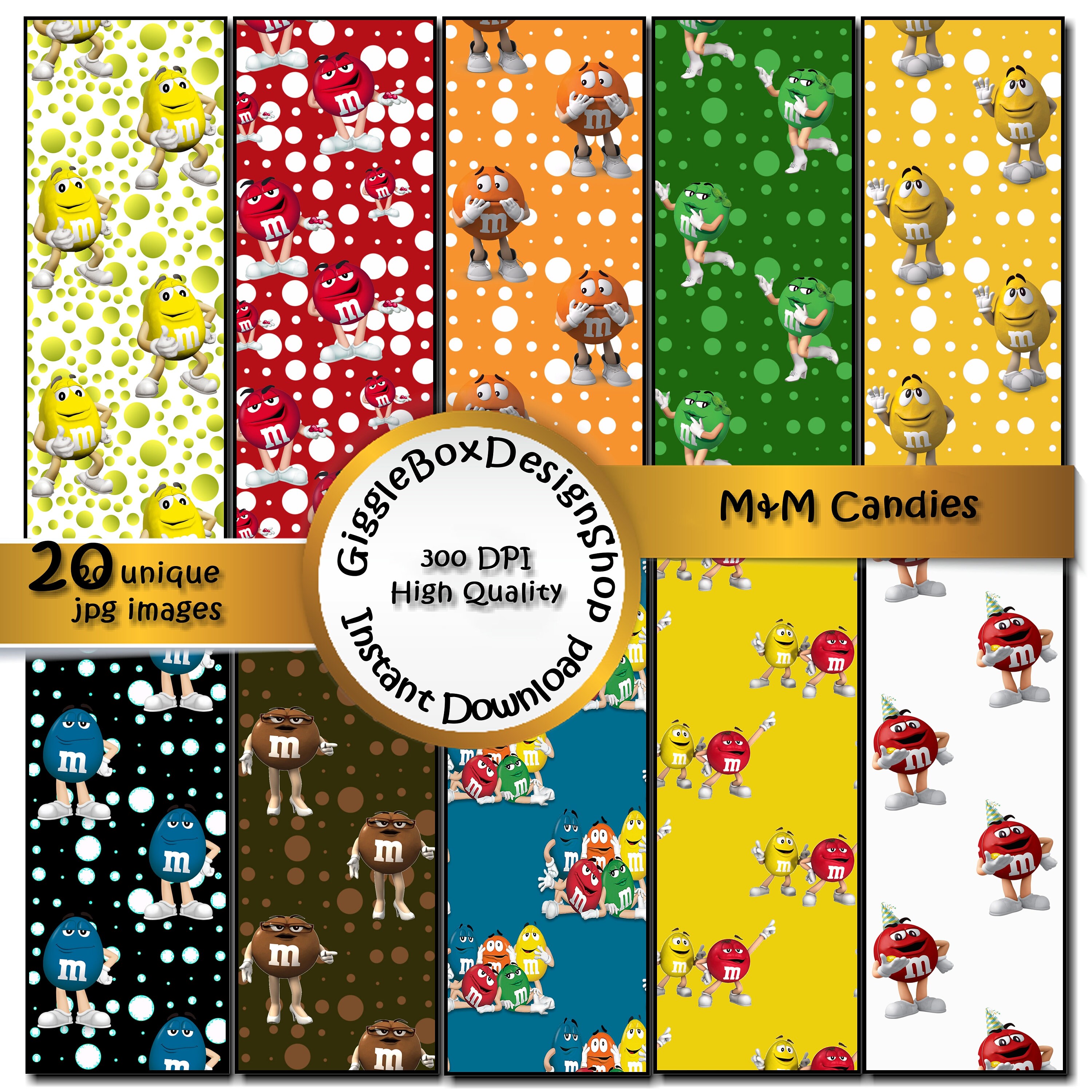 Peanut M&amp;M Candy Party Printable Stationary Card Digital - Etsy