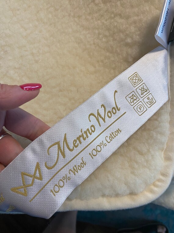 Merino Wool Mattress Topper Under Blanket Wool Bed Sheet With Corner Straps 100 Cotton Etsy
