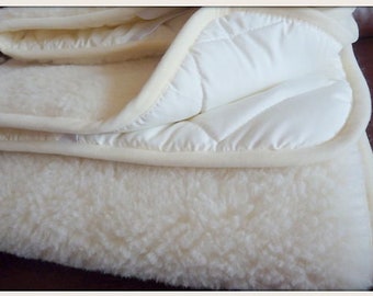 Merino Wool mattress topper , under blanket, wool bed sheet with corner straps