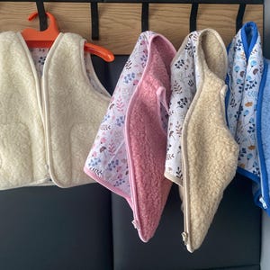 Merino Wool hand-sewn vest  for children  - wool + cotton  - all season väst  , Gilet Kinderweste ,gilet pour enfants