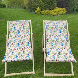 Pack of 2 Sun Loungers Padded Folding deck chair + table , sun lounger Wooden Garden Chair PATIO SEASIDE Beach Festival Outdoor  Seat mix