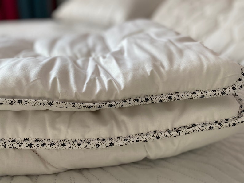 Alpakawolle Bettdecke Ganzjahreswolle gefüllte Bettdecke, weiche Tagesdecke, hypoallergen, 100% Baumwolle, reversibel, atmungsaktiv Bild 9