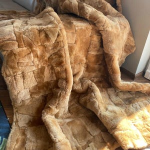 Handmade Genuine Sheepskin bed Throw sofa bedspread  Toscana Shearling Rug (160/200cm)