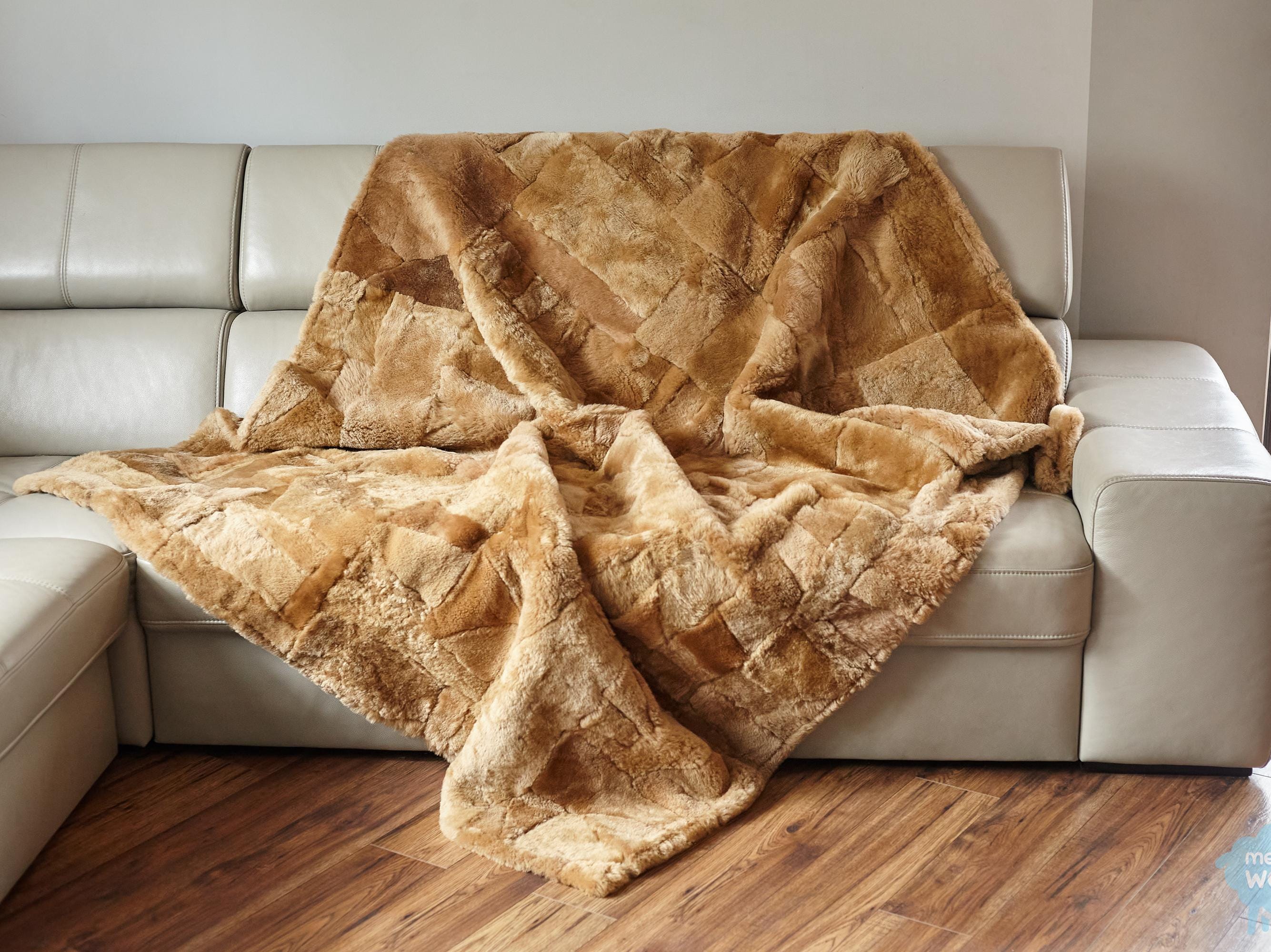 Genuine sheepskin blanket sale