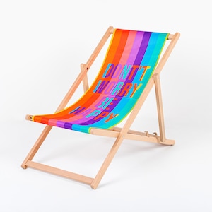 Pack of 2 Modern Sun Loungers Padded Folding Wooden Garden Adirondack Deck Chair PATIO SEASIDE Beach Festival Outdoor Travel Seat