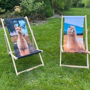 Pack of 2 Sun Loungers Padded Folding deck chair, sun lounger Wooden Garden Chair PATIO SEASIDE Beach Festival Outdoor Travel Seat