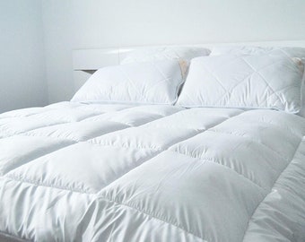 Natural breathable Merino Wool Duvet - comforter quilt -  Summer tog  Weight 4.5 tog 250g /m2 , Cotton Covered