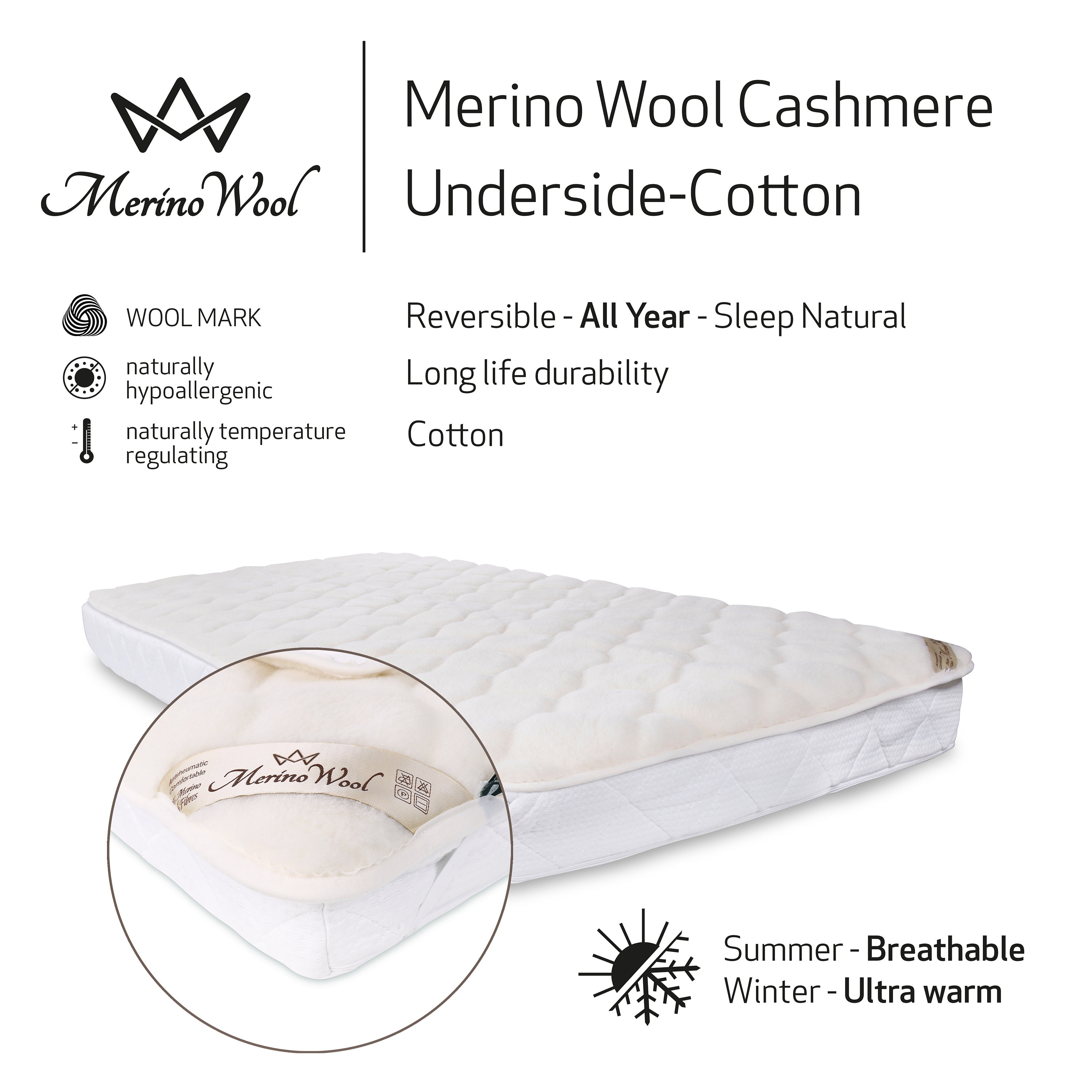 CARO Merino Wool Mattress Topper Wool Bed Sheet With Corner Etsy UK