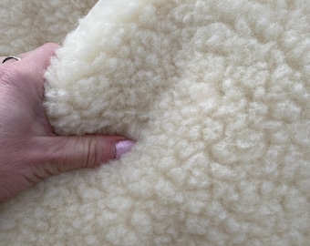 Handmade Merino Wool Blanket Throw: Warm, Natural Bedding  bed sofa throw Cream