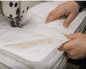 Merino Wool Comforter 100% Wool Filling – Breathable Cotton Cover – Premium Natural Duvet all season 240x260cm