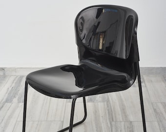 Glossy stacking chair by Gerd Lange for Drabert, 1980s