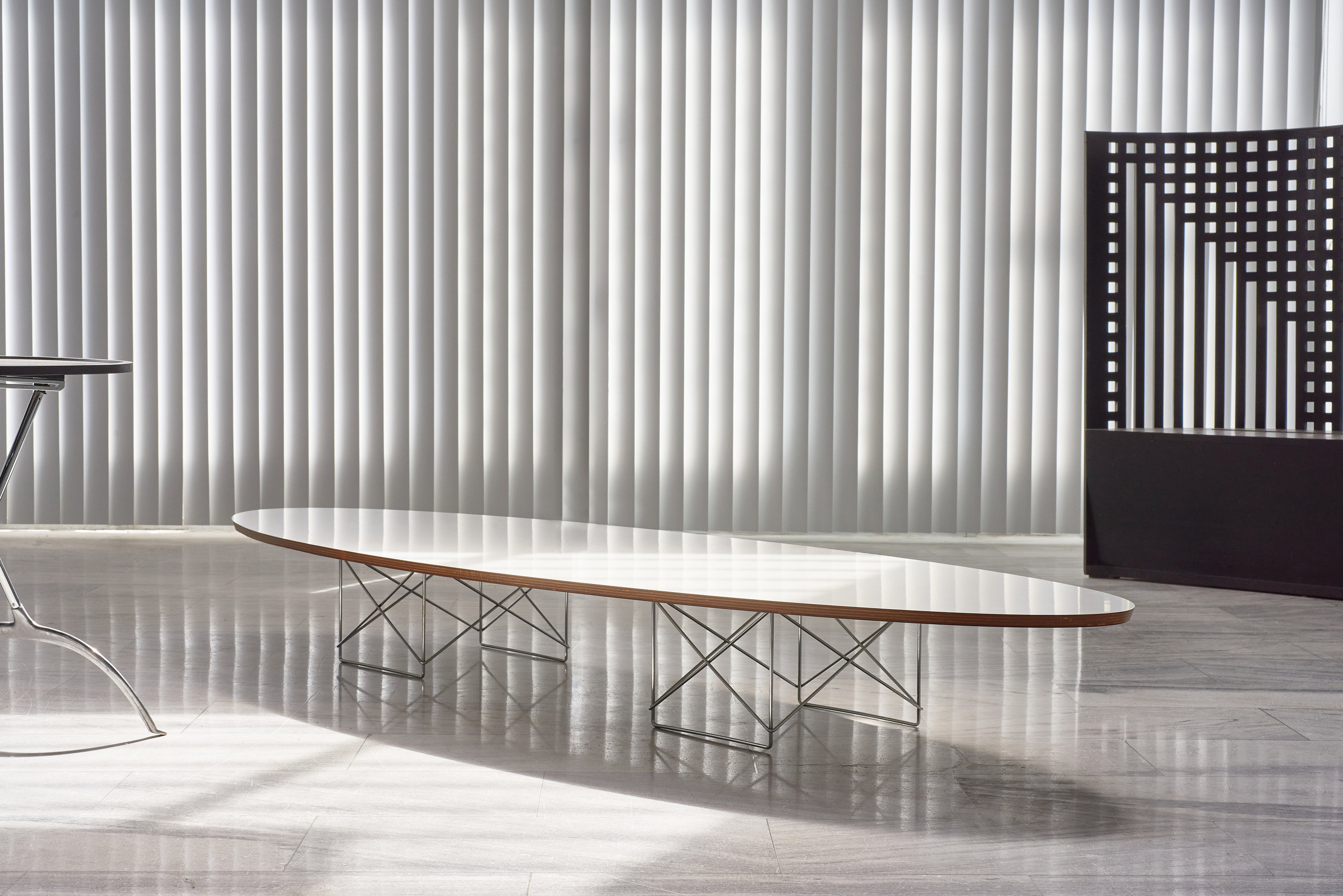 Herman Miller White ETR Coffee Table Designed by Charles and Ray