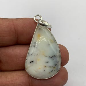 Dendrite Opal Pendant: Handmade .925 Sterling Silver Gemstone