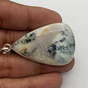 Dendrite Opal Pendant: Handmade .925 Sterling Silver Gemstone