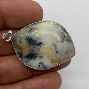 Dendrite Opal Pendant: Handmade .925 Sterling Silver Gemstone
