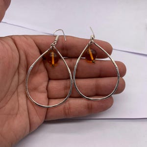 Baltic amber earrings, Natural Baltic amber Gemstone Handmade Jewelry .925 Sterling Silver  veritage earrings