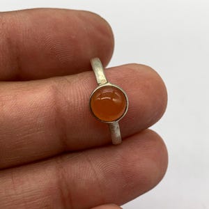 Orange onyx 7.25 us ring, Natural orange onyx Gemstone Handmade Jewelry .925 Sterling Silver  veritage ring