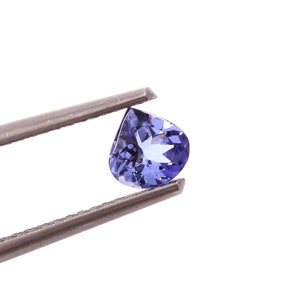 Tanzanite Gemstone , 0.50cts Natural AA+ Top Blue Tanzanite Heart Faceted Gemstone 5X5X3 mm For Jewelry Making , December Birthstone