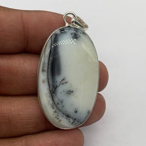 Dendrite Opal Pendant: Handmade .925 Sterling Silver Gemstone