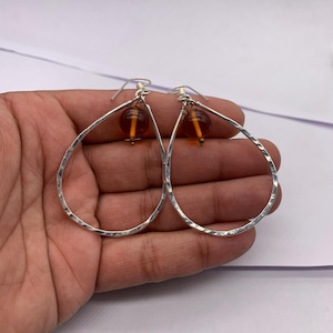 Baltic amber earrings, Natural Baltic amber Gemstone Handmade Jewelry .925 Sterling Silver  veritage earrings