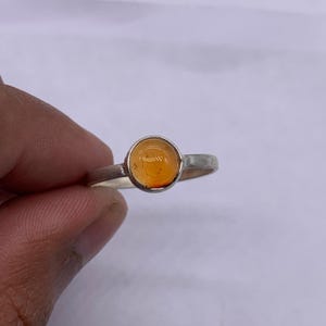 Orange onyx 9 us ring, Natural orange onyx Gemstone Handmade Jewelry .925 Sterling Silver  veritage ring