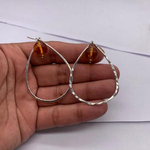 Baltic amber earrings, Natural Baltic amber Gemstone Handmade Jewelry .925 Sterling Silver  veritage earrings