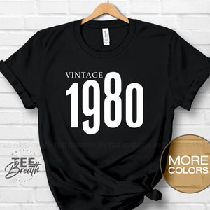 Vintage 1980 Retro Shirt, 40th Birthday Shirt, 40th Birthday Gift, Funny 40th Birthday T-Shirt, Funny 40th Bday Tshirt Unisex Gift 40th Bday