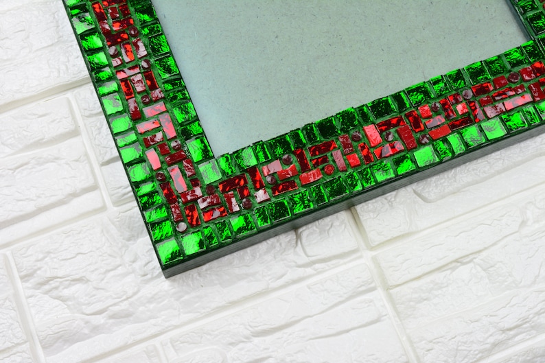 Luxury glass mosaic photo frame Red River