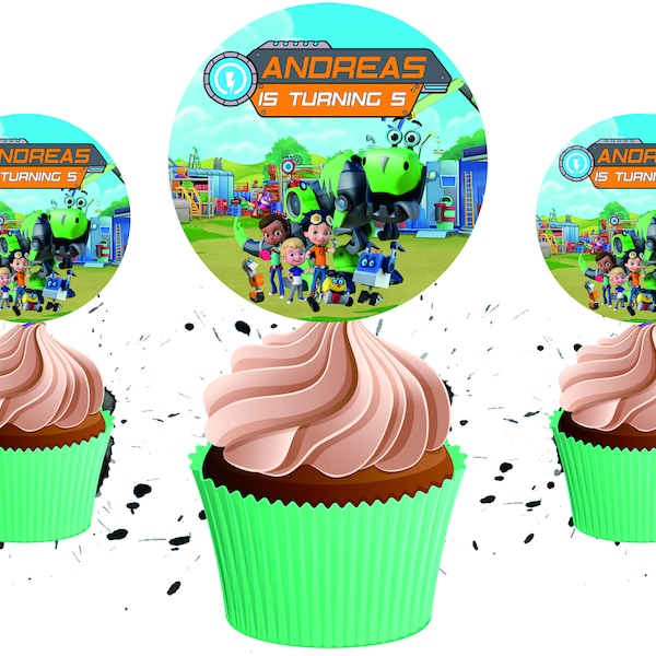 Rusty Rivets Cupcake Toppers - Rusty Rivets Birthday Party Imprimable - Rusty Rivets Labels - Rusty Rivets - Article numérique