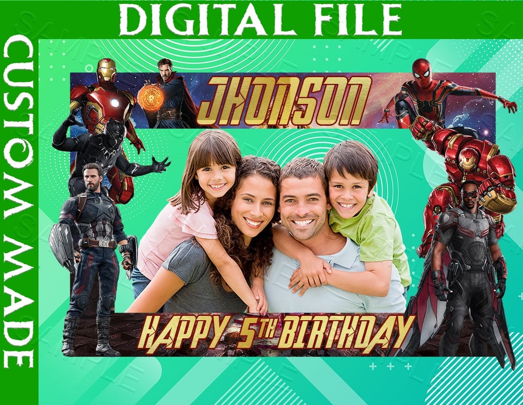 Avengers Photo Booth Frame Avengers Birthday Frame Super Heroes