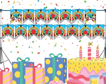 Mickey Mouse Banner - Mickey Mouse Backdrop - Mickey Mouse Birthday - Mickey Mouse Party - Digital Item
