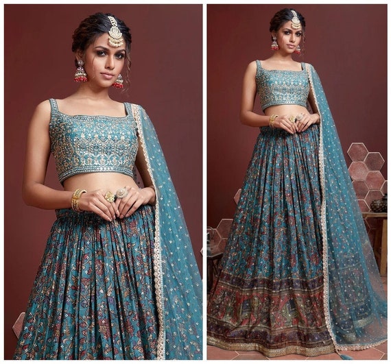 Ravishing Pastel Peach Heavy Wedding Lehenga Online | Indian Online Ethnic  Wear Website For Women
