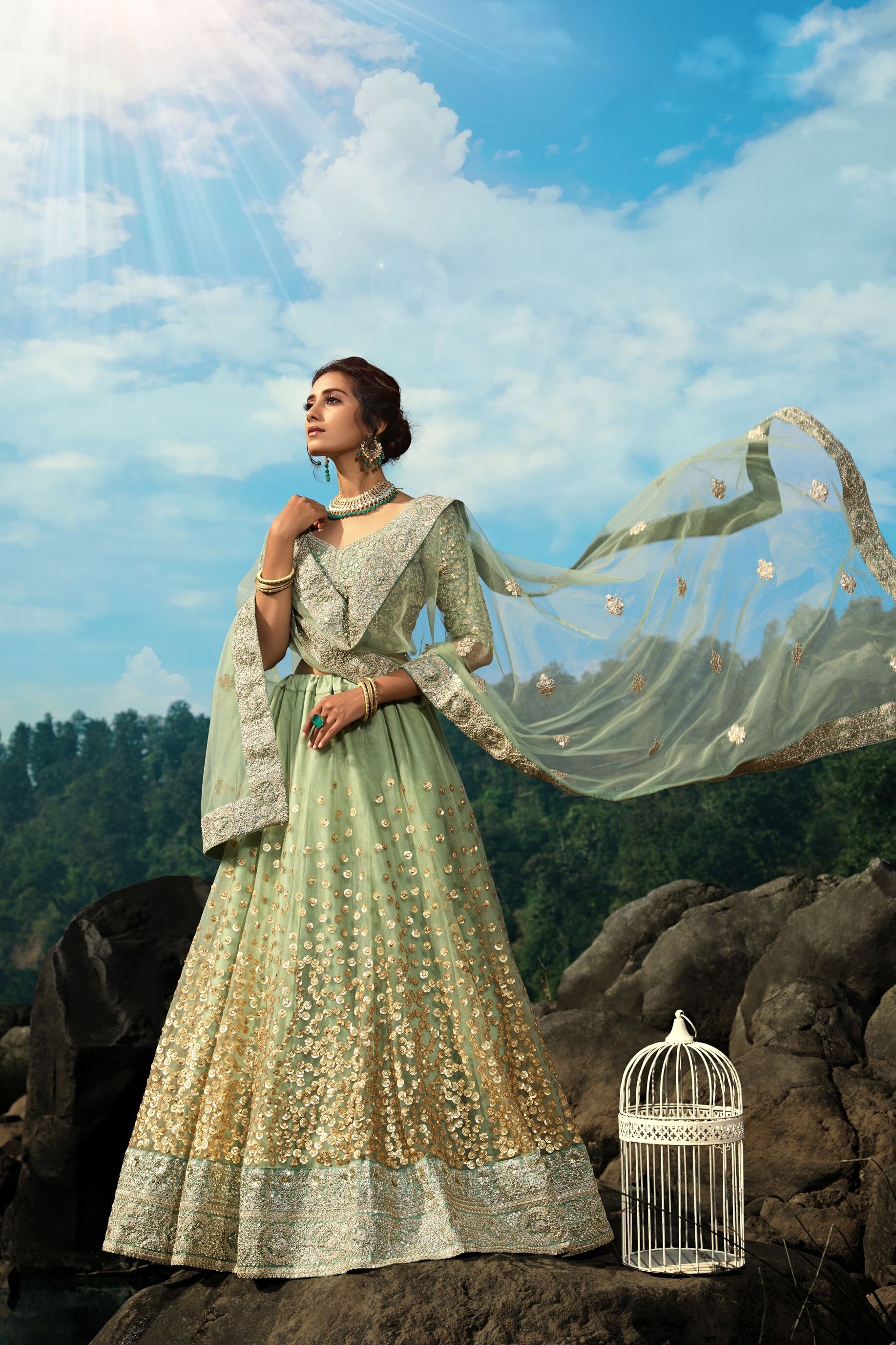 Sabyasachi net clearance lehenga