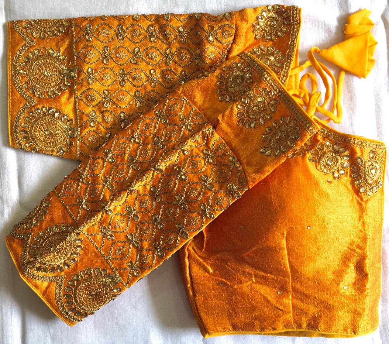 Beautiful Designer Phantom Silk Ready to Wear Saree Blouse for | Etsy