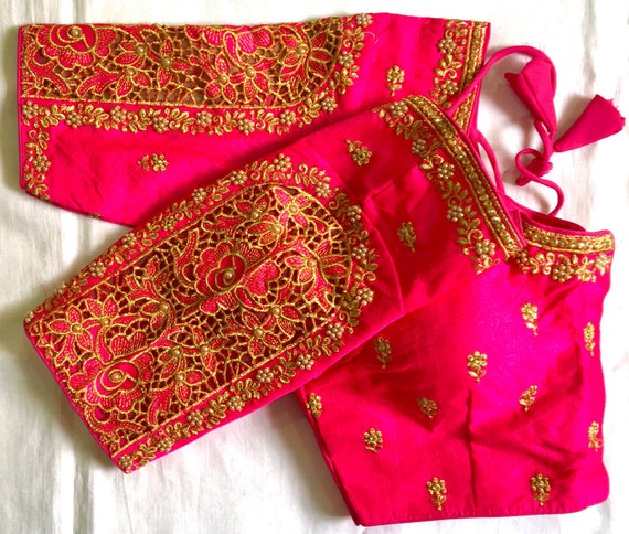 Wedding Readymade Saree Blouse Indian Designer Stitch Blouse - Etsy