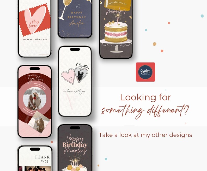 Personalized Animated Birthday Card for Mobile, Editable Video Greetings Template, Canva Digital Download